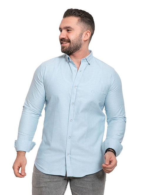 Sky Blue Oxford Shirt - Khotwh